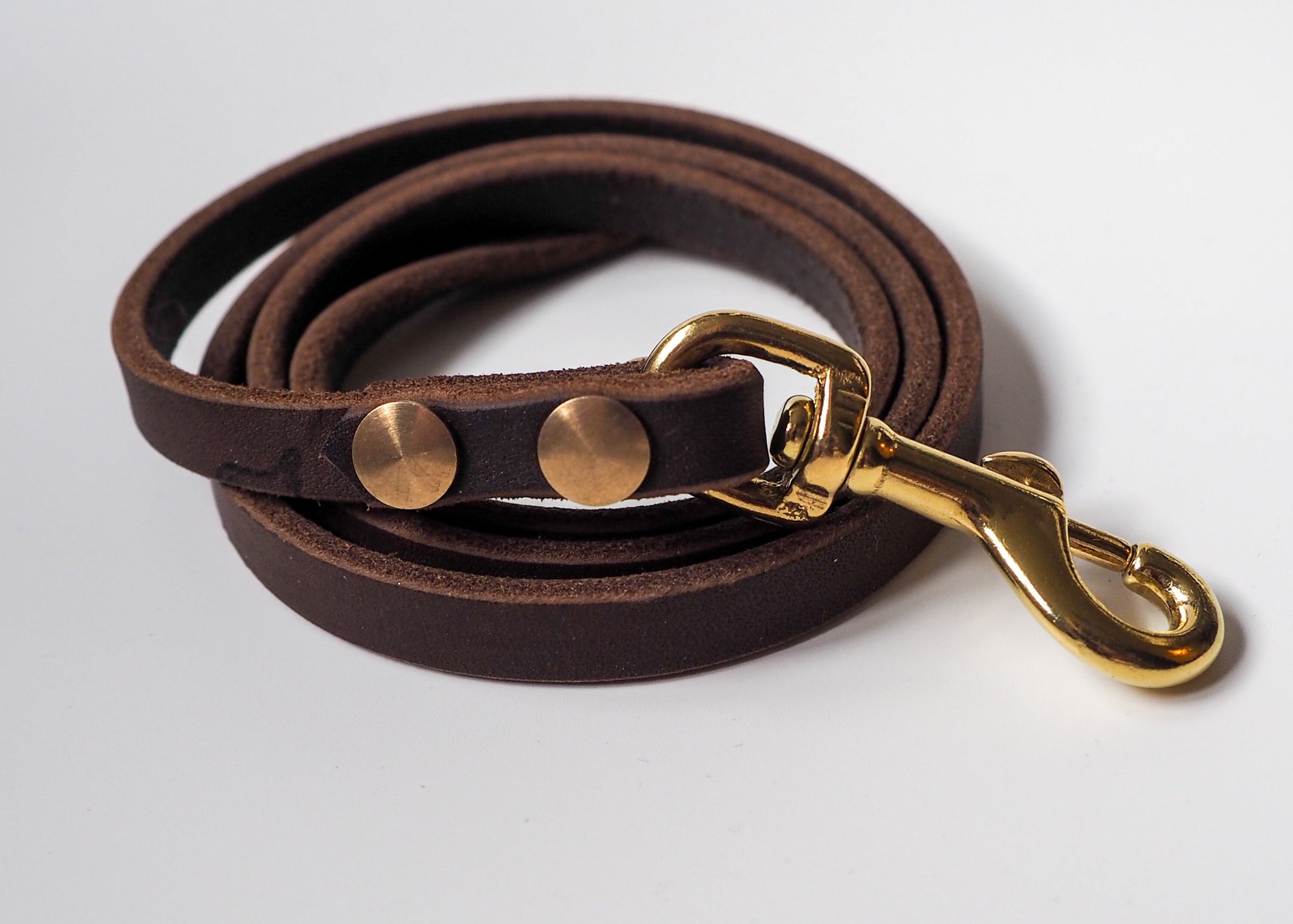 Führleine aus zweifarbigem Leder – edel verarbeitet, robust und individuell anpassbar für Hunde aller Rassen