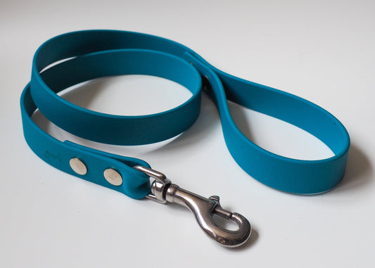 Einfarbige Schleppleine mit Handschlaufe aus Biothane® – wasserfest, leicht zu reinigen und ideal für Hundetraining