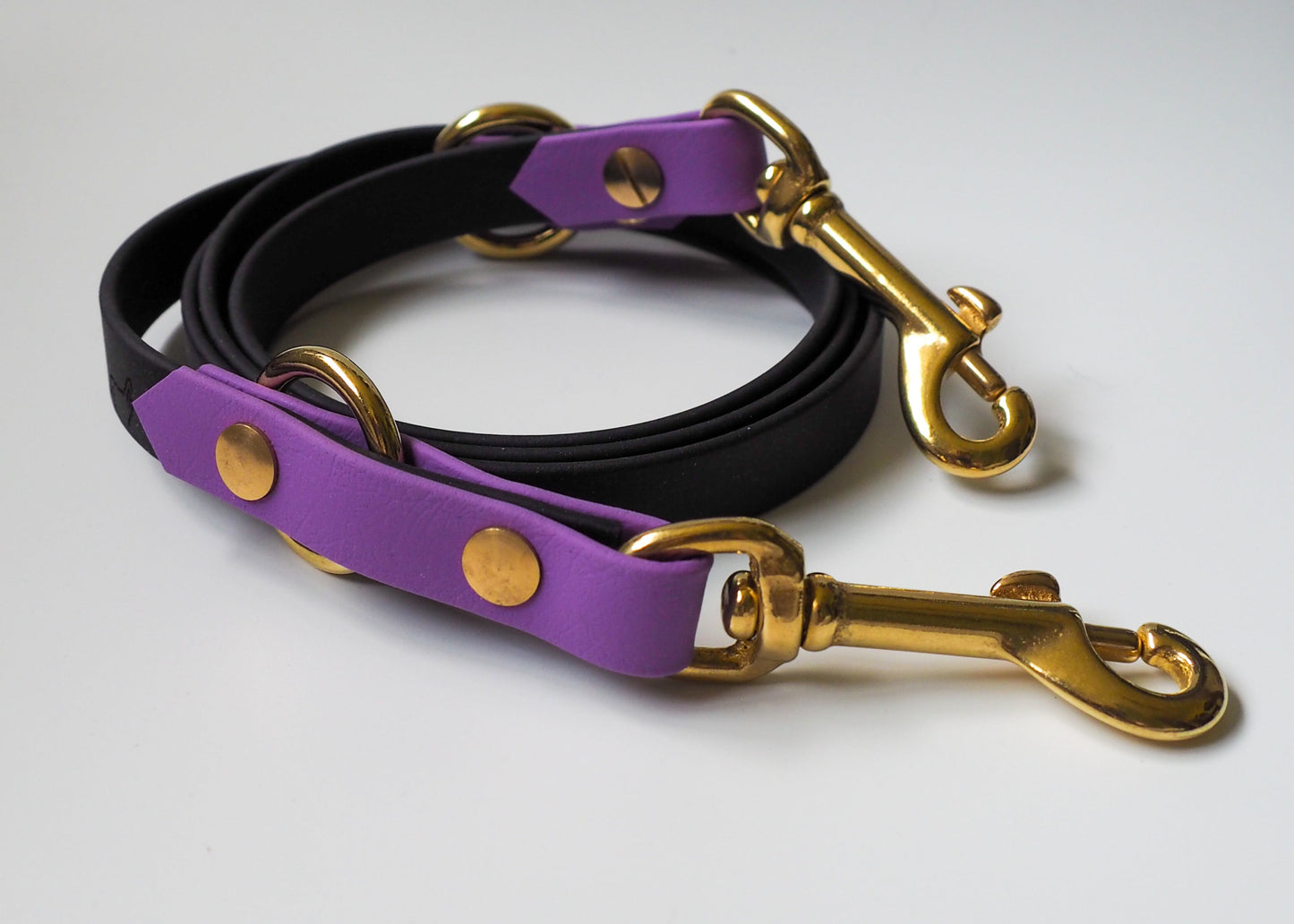 Verstellbare Leine aus zweifarbiger Biothane® – wasserfest, flexibel und individuell einstellbar für verschiedene Führlängen